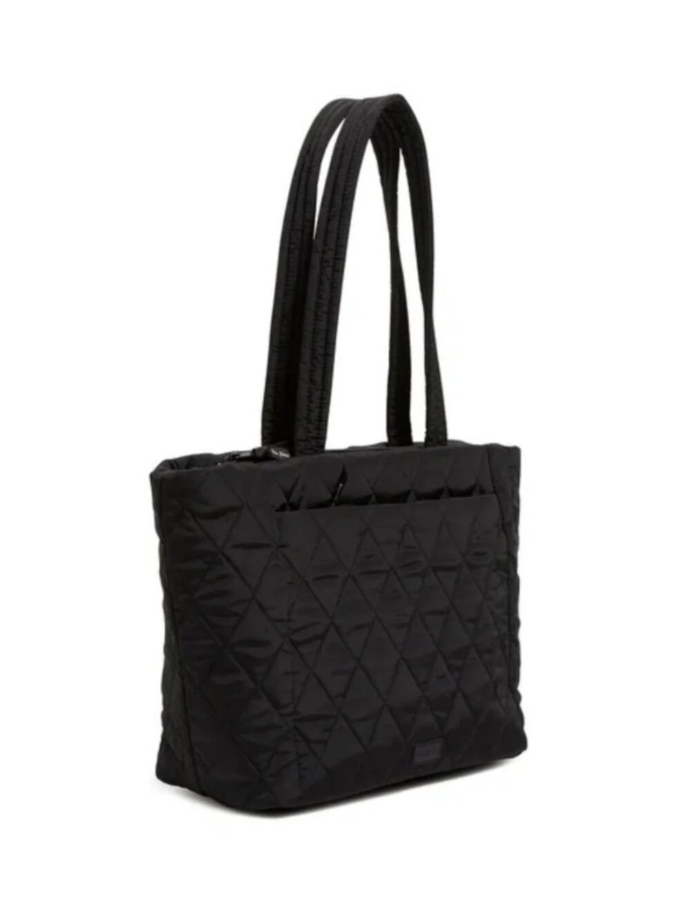 NWT Vera Bradley Ultralight Work Laptop Tote Black Quilted Nylon Floral Lining